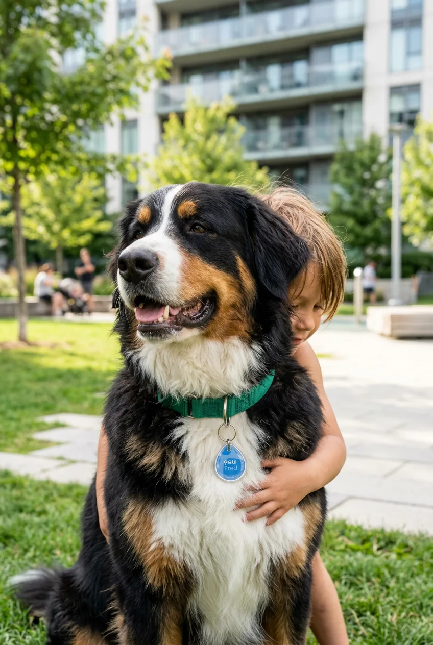 Theo, a Bernese Mountain
